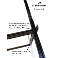MakerBeam Befestigungswürfel 12 Stk. Schwarz