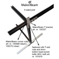 MakerBeam Befestigungswürfel 12 Stk. Silber
