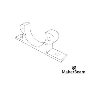 MakerBeam Schrittmotor Halterung