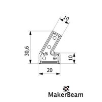 MakerBeam Verbinder 60 Grad 12 Stk.