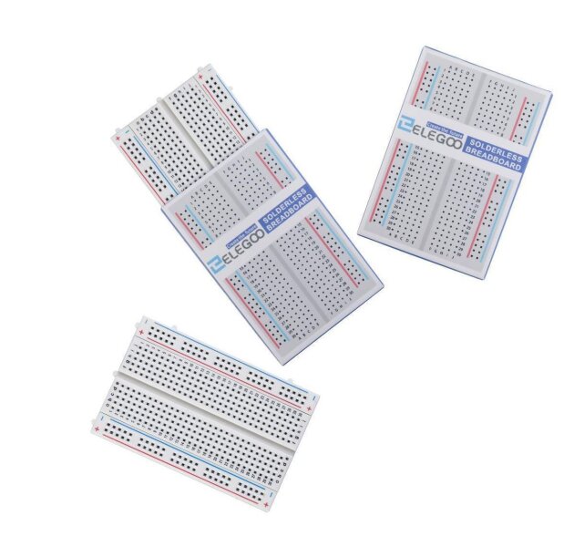 ELEGOO 3er Set 400 Pin Breadboard