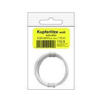Kupferschalt Litze 0,04 mm² / 10 m weiß in SB Beutel