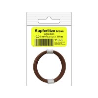 Kupferschalt Litze 0,04 mm² / 10 m braun in SB Beutel