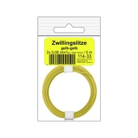 Zwillingslitze 0,08 mm² / 5 m gelb-gelb in SB