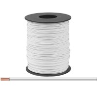 Zwillingslitze 0,08 mm² / 100 m weiß-weiß