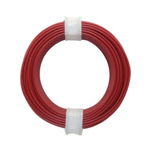 Kupferschalt Litze 0,08 mm² / 10 m / rot