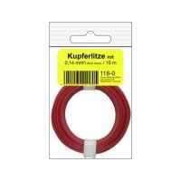 Kupferschalt Litze  0,14 mm² / 10 m / rot in SB Beutel