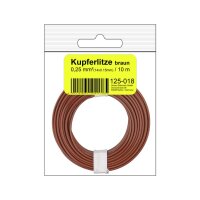 Kupferschalt Litze  0,25 mm² / 10 m / braun in SB Beutel