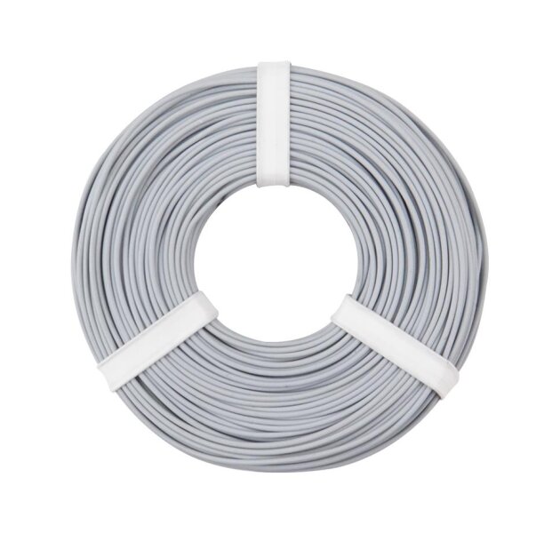 Kupferschalt Litze  0,25 mm² / 50 m / grau