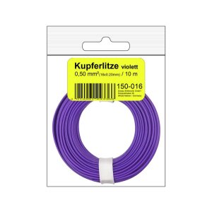 Kupferschalt Litze  0,50 mm² / 10 m / violett in SB...