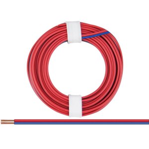 Zwillingslitze 0,14 mm² / 5 m rot-blau