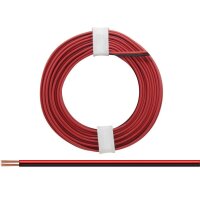 Zwillingslitze 0,25 mm² / 5 m rot-schwarz