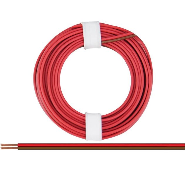 Zwillingslitze 0,25 mm² / 5 m rot-braun