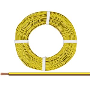 Zwillingslitze 0,25 mm² / 50 m gelb-braun