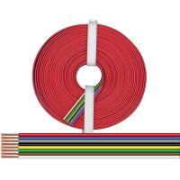 8-Fach Litze 0,25 mm² / 10 m rot-blau-grau-schwarz-gelb-grün-braun-weiß