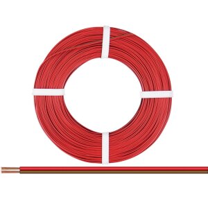 Zwillingslitze 0,75 mm² / 25 m rot-braun