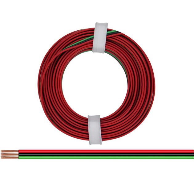 Drillingslitze 0,14 mm² / 5 m rot-schwarz-grün
