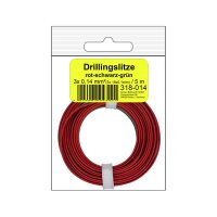 Drillingslitze 0,14 mm² / 5 m rot-schwarz-grün in SB Beutel