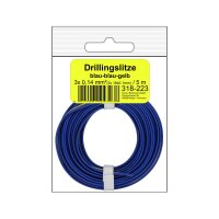 Drillingslitze 0,14 mm² / 5 m blau-blau-gelb in SB Beutel