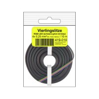 Vierlingslitze 0,25 mm² / 10 m für RGB LED Streifen in SB