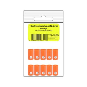 B 10 Zwergkupplungen orange in SB